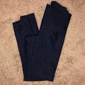 DYI leggings navy blue with design